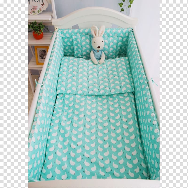 Polka dot Green Outerwear Linens Turquoise, Baby Bedding transparent background PNG clipart