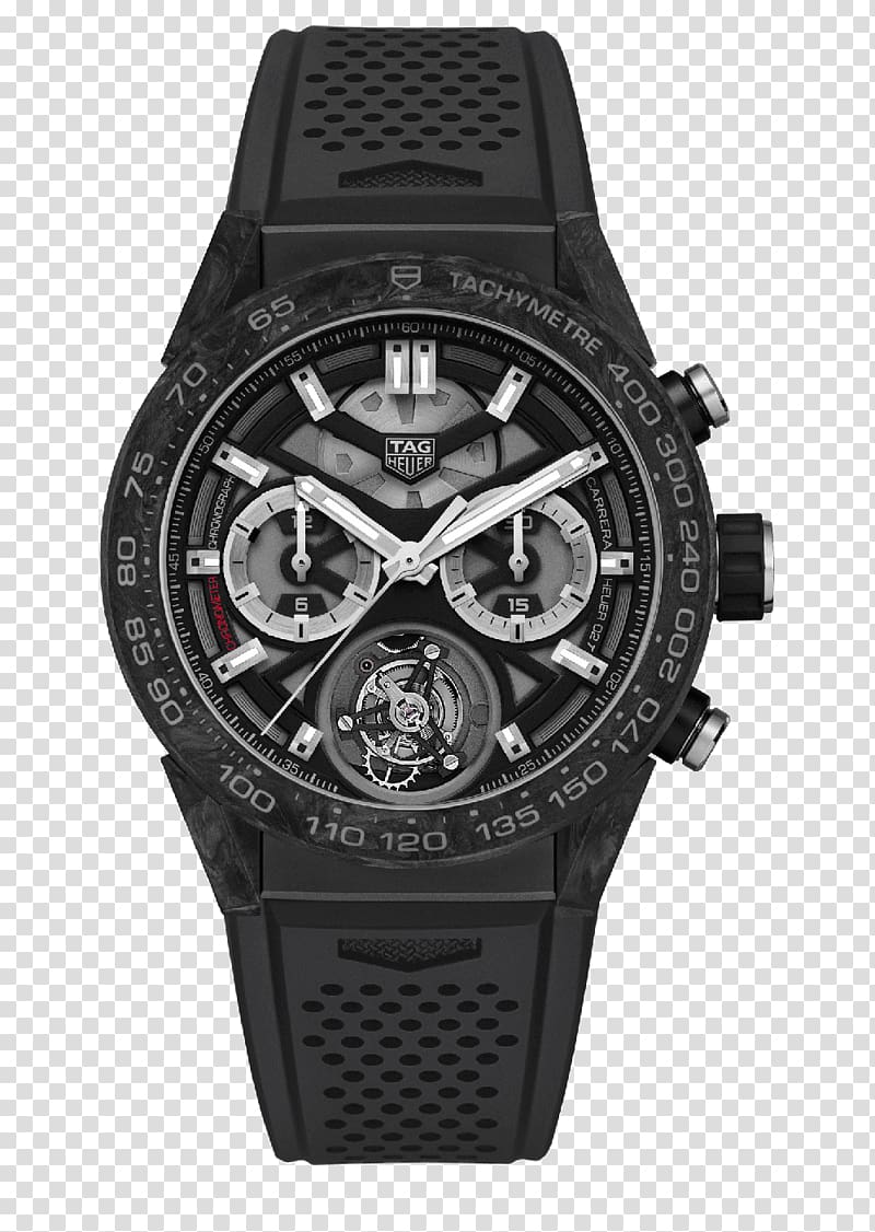 COSC TAG Heuer Carrera Calibre 16 Watch Tourbillon, watch transparent background PNG clipart