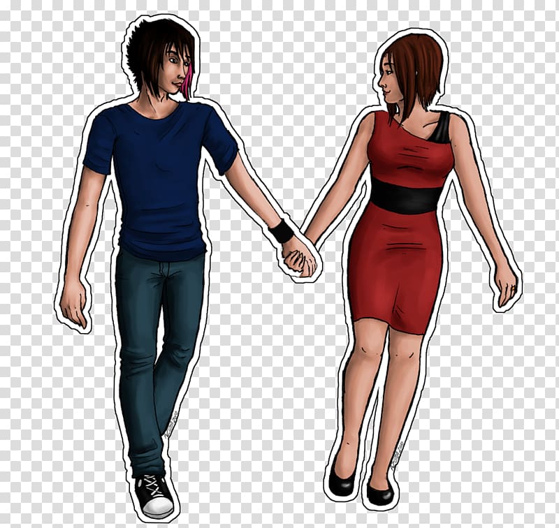 Sticker Love Decal Romance Telegram, hike love stickers, man and woman holding hands animated e transparent background PNG clipart