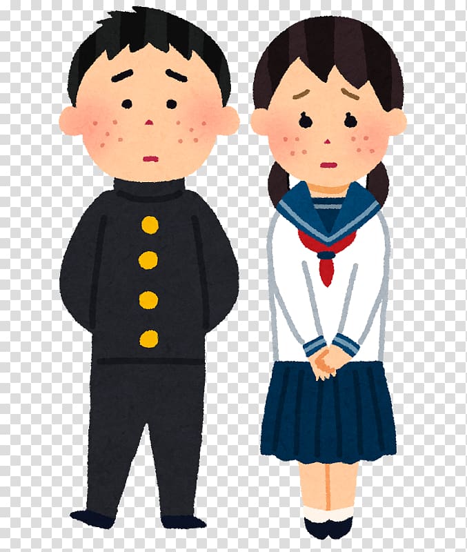 high school student in uniform clipart