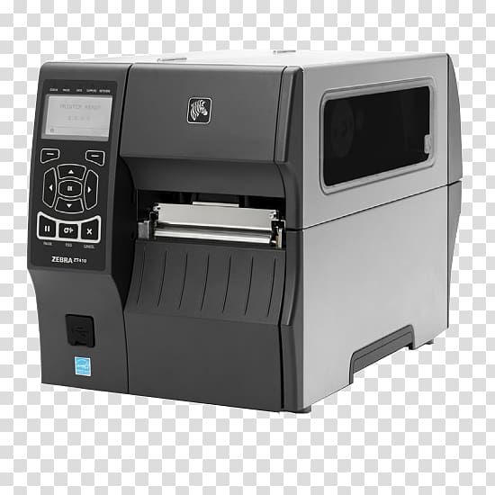 Thermal-transfer printing Label printer Thermal printing Zebra ZT410, Barcode Printer transparent background PNG clipart