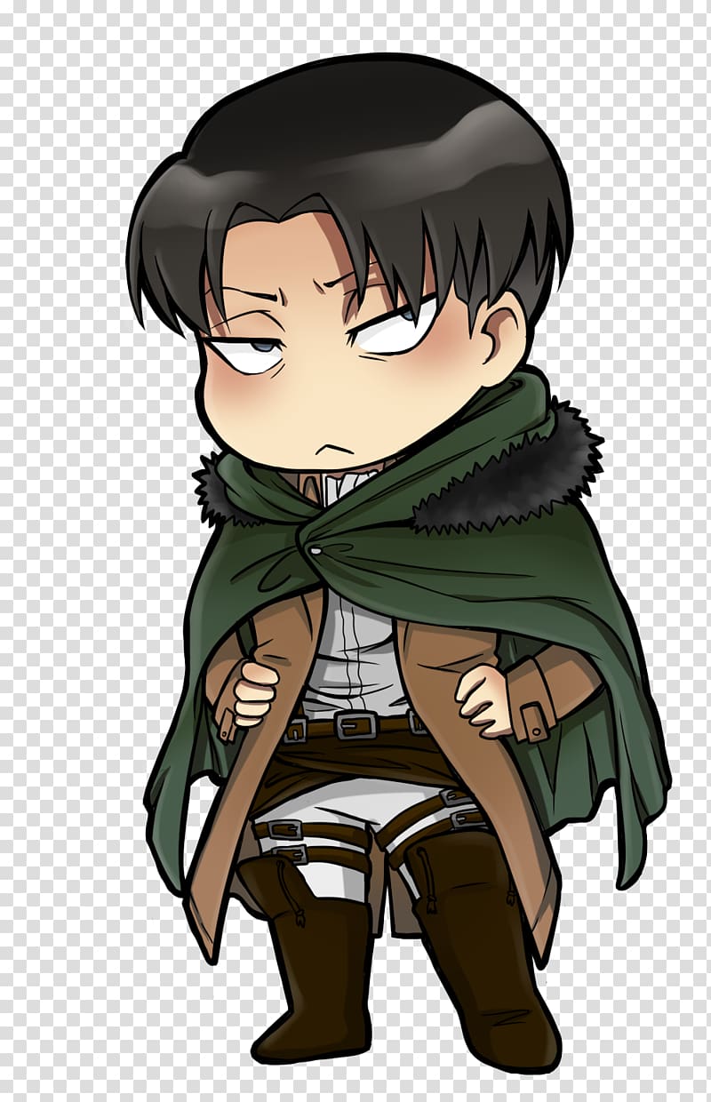 Levi Mikasa Ackerman Attack on Titan Chibi Manga, Chibi transparent background PNG clipart