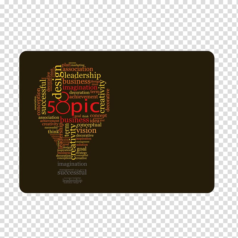 Logo Brand Rectangle Font, Creative black light bulb mouse pad pattern transparent background PNG clipart