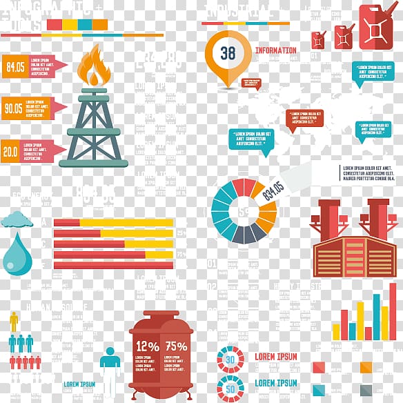 Petroleum industry Infographic Diagram, Creative oil industry transparent background PNG clipart
