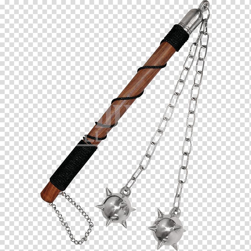 Flail Weapon Mace Middle Ages Knight, weapon transparent background PNG clipart