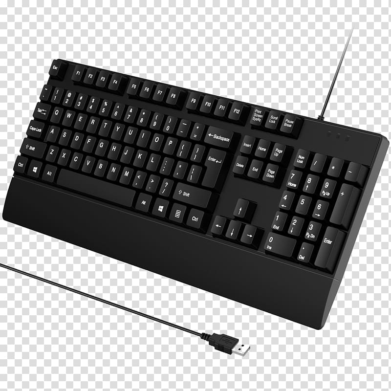 Computer keyboard Laptop Computer mouse USB Gaming keypad, Cable washing keyboard transparent background PNG clipart