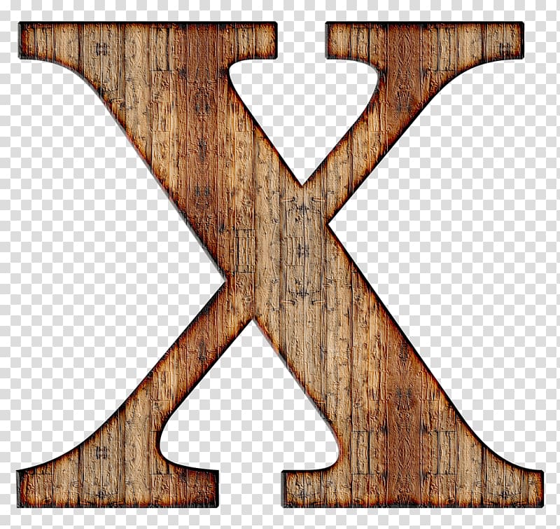 brown x , Wooden Capital Letter X transparent background PNG clipart