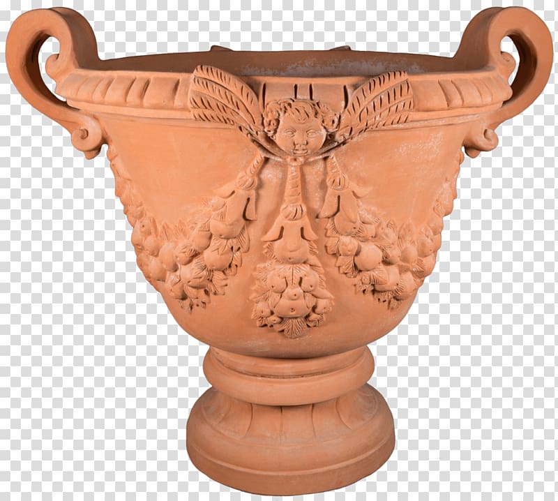 Impruneta Vase Terracotta Ceramic Pottery, red clay pot transparent background PNG clipart