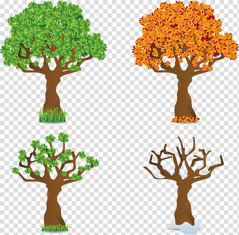 Season Tree Encapsulated PostScript, seasons transparent background PNG clipart