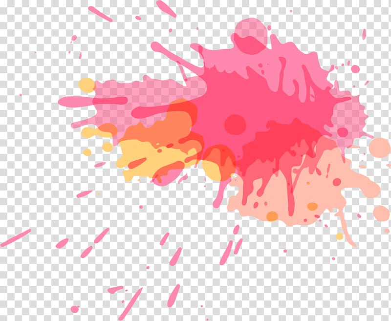 pink and beige paint splash, Ice cream Dessert Illustration, Dream ink effect elements transparent background PNG clipart