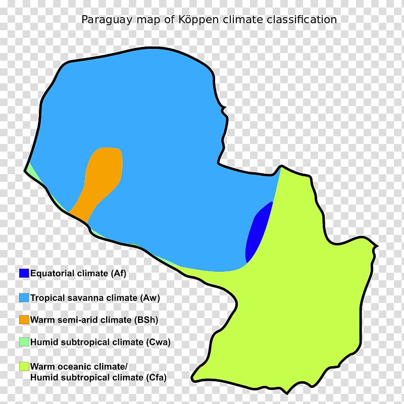 Climate of Paraguay Tropical climate Paraneña paraguaya, Geography Landforms Map transparent background PNG clipart