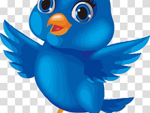 Twittery Birds Digital Clip Art 10 Cute Blue Toon Birdies 