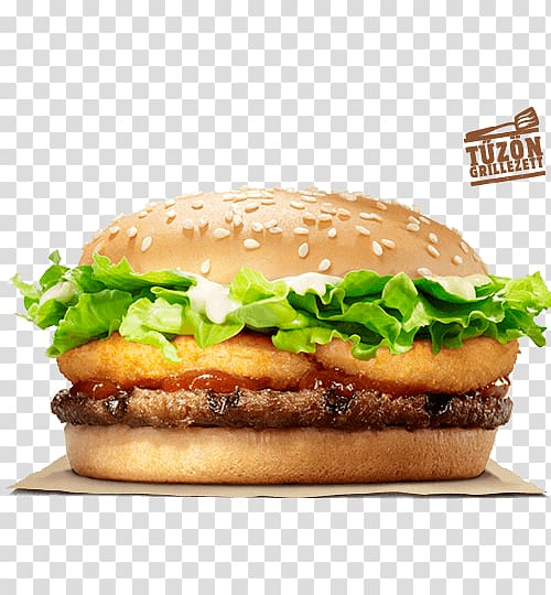 Cheeseburger Whopper McDonald's Big Mac Hamburger TenderCrisp, burger king transparent background PNG clipart
