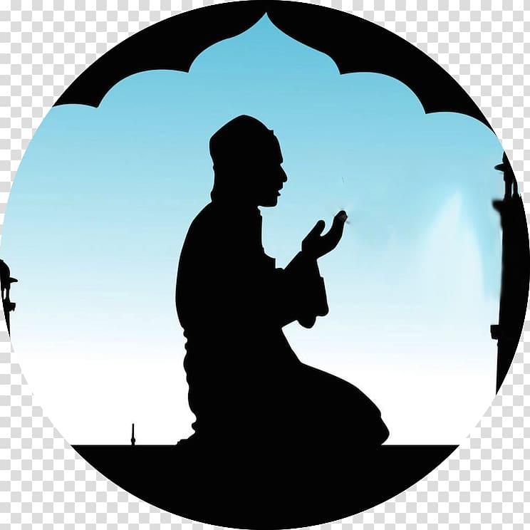 silhouette of a man, Quran Praying Hands Prayer Islam Salah, MOSQUE transparent background PNG clipart
