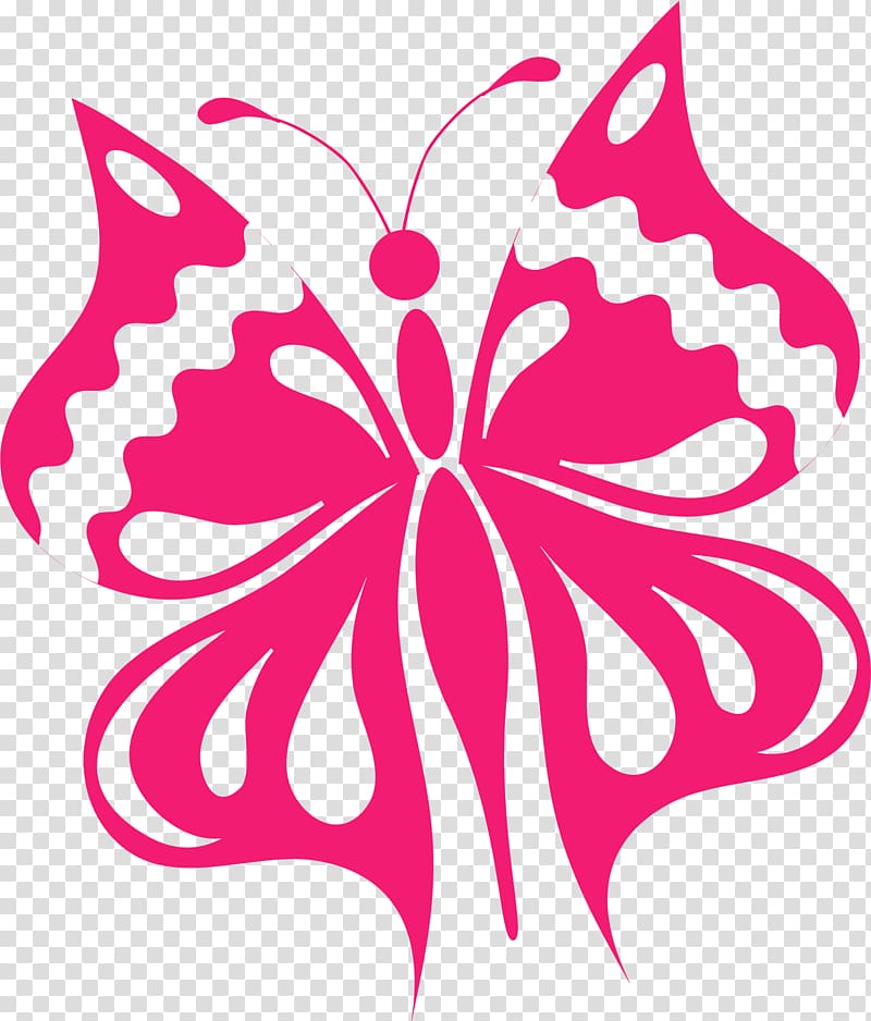 Butterfly Visual arts , Hand painted pink butterfly wings transparent background PNG clipart