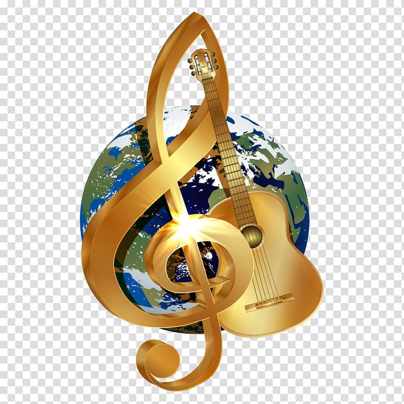 Earth Musical note, musical notes and the Earth transparent background PNG clipart