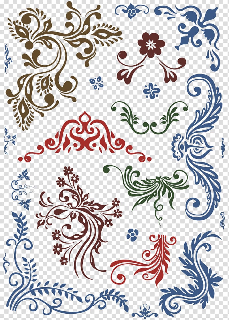 Floral design Flower Drawing, european retro pattern transparent background PNG clipart
