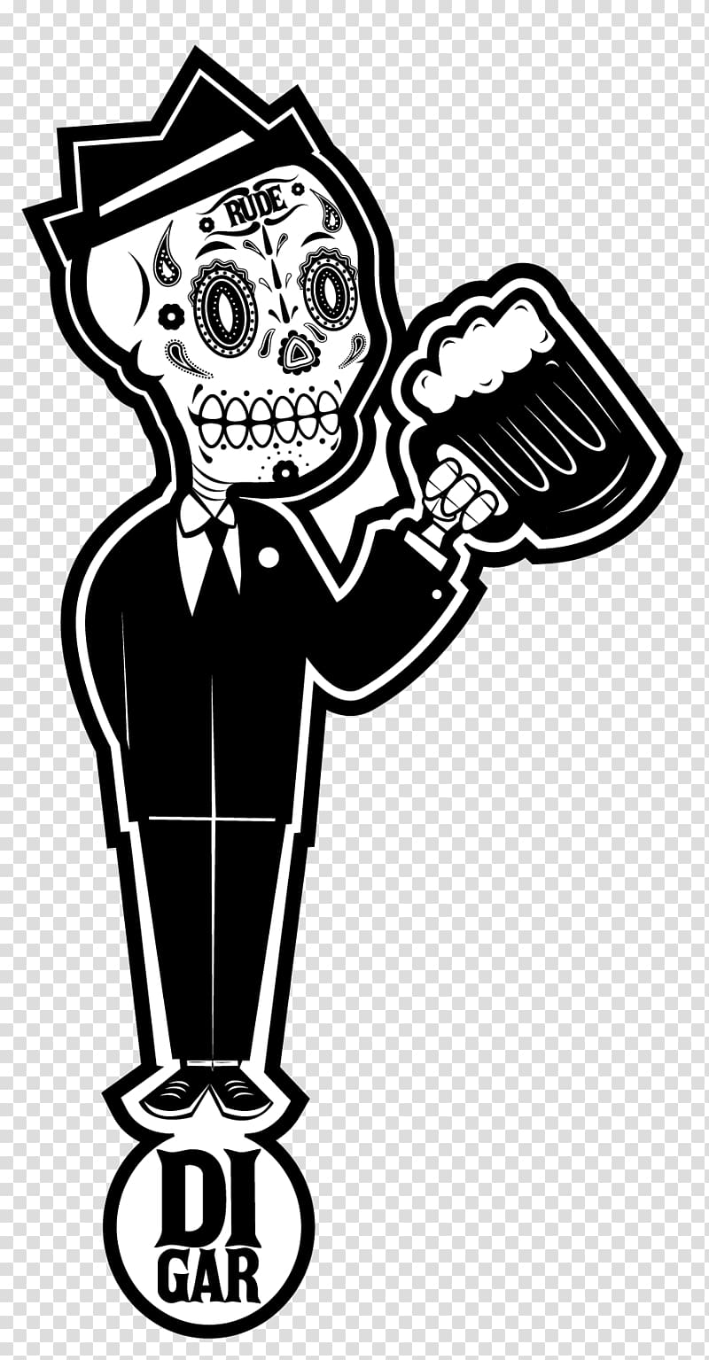 Art Calavera Drawing Ska, a linear design transparent background PNG ...