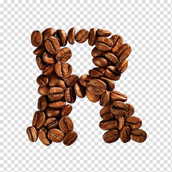 brown R letter coffee beans, Coffee bean Alphabet Letter, Coffee beans alphabet transparent background PNG clipart