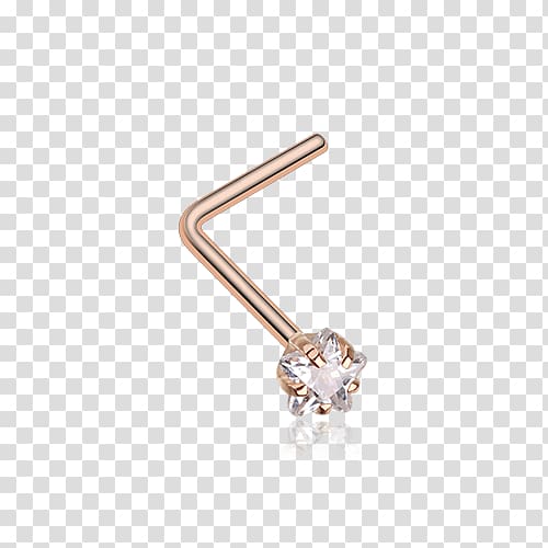 Earring Prong setting Nose piercing Body Jewellery, nose piercing transparent background PNG clipart