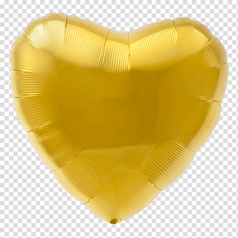 Foil Balloon Heart Gold Party, balloon transparent background PNG clipart