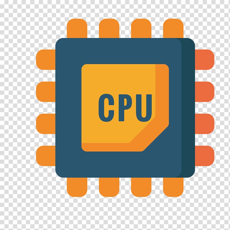 computer processor illustration, Central processing unit Scalable Graphics Icon, Yellow processor transparent background PNG clipart