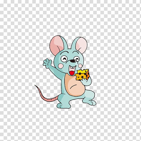 Cartoon Cdr Muroidea, Mice eat cheese transparent background PNG clipart
