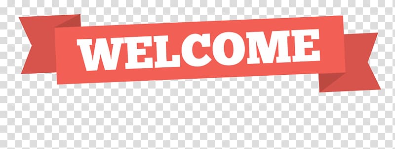 Welcome , Simple Red Welcome Banner transparent background PNG clipart