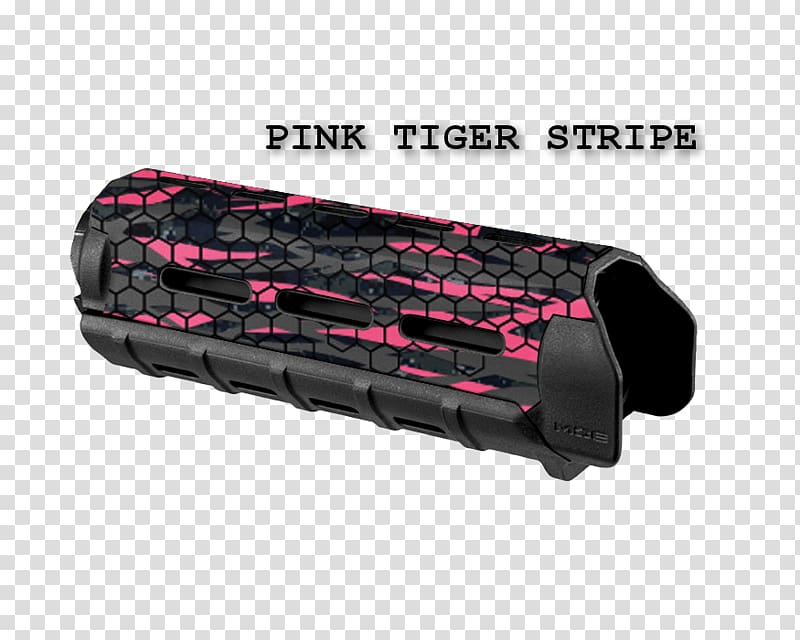 Magpul Industries Handguard Carbine Rifle M-LOK, Tiger Stripe transparent background PNG clipart