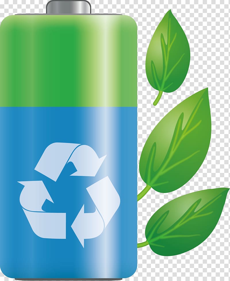 Battery Environmentally friendly , Green battery transparent background PNG clipart