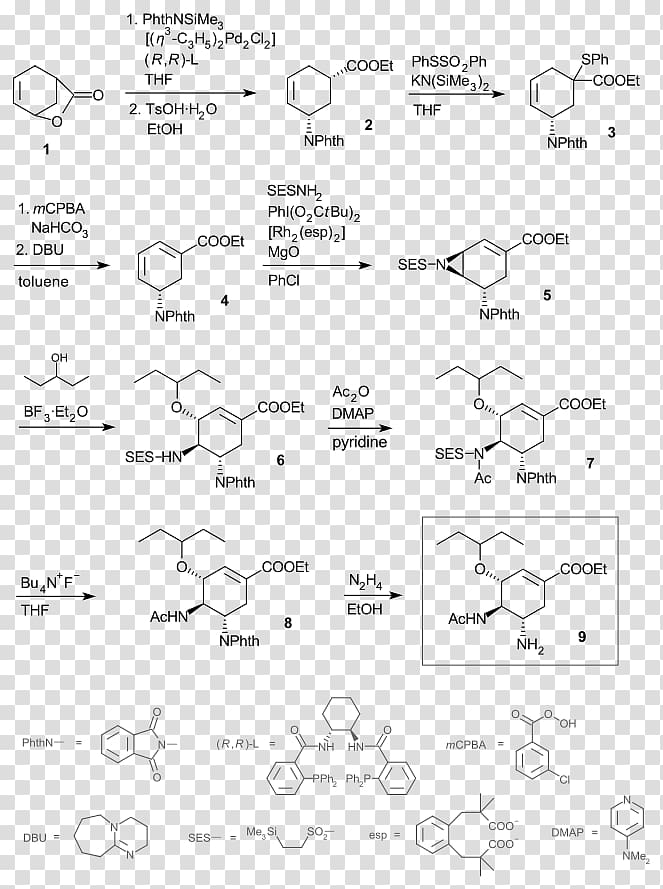 Oseltamivir total synthesis Chemical synthesis Chemistry, Nevada State Route 447 transparent background PNG clipart