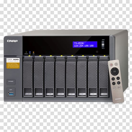 QNAP TS-853A Network Storage Systems QNAP TS-453A Data storage QNAP TS-853 Pro Turbo NAS NAS server, SATA 6Gb/s, Network Storage Systems transparent background PNG clipart