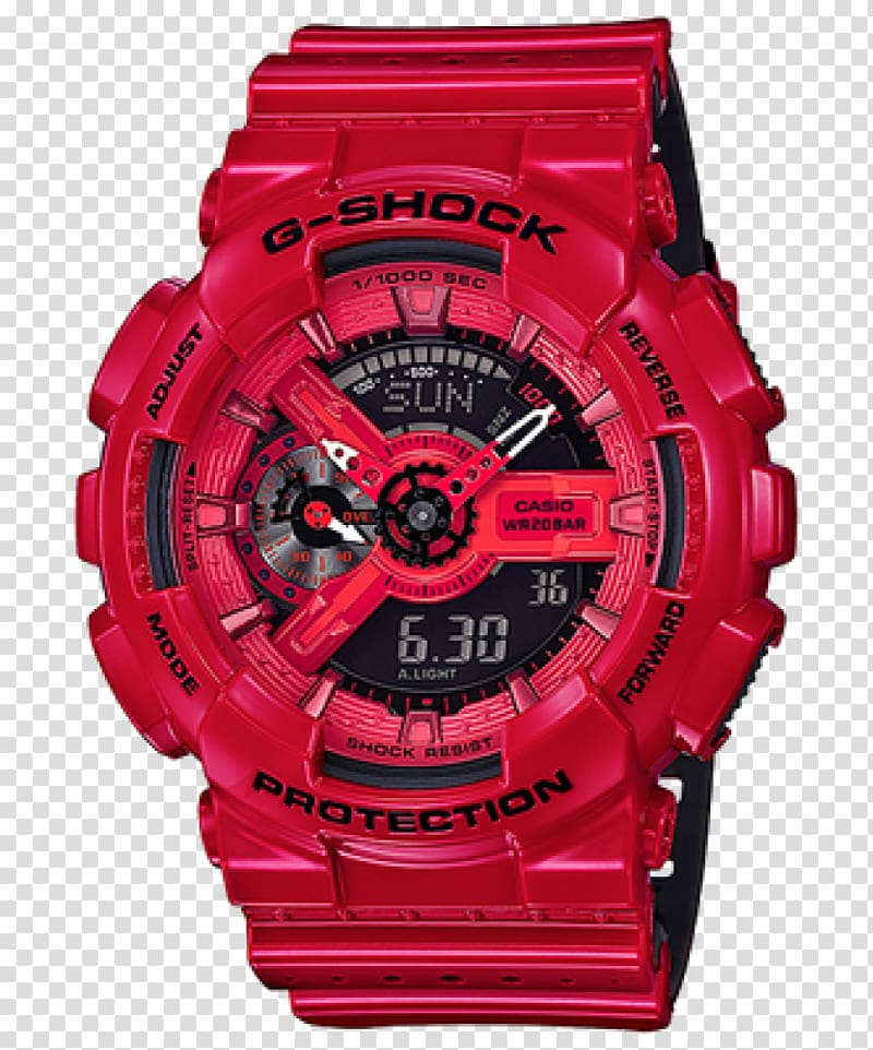 G-Shock Shock-resistant watch Clock Casio, watch transparent background PNG clipart