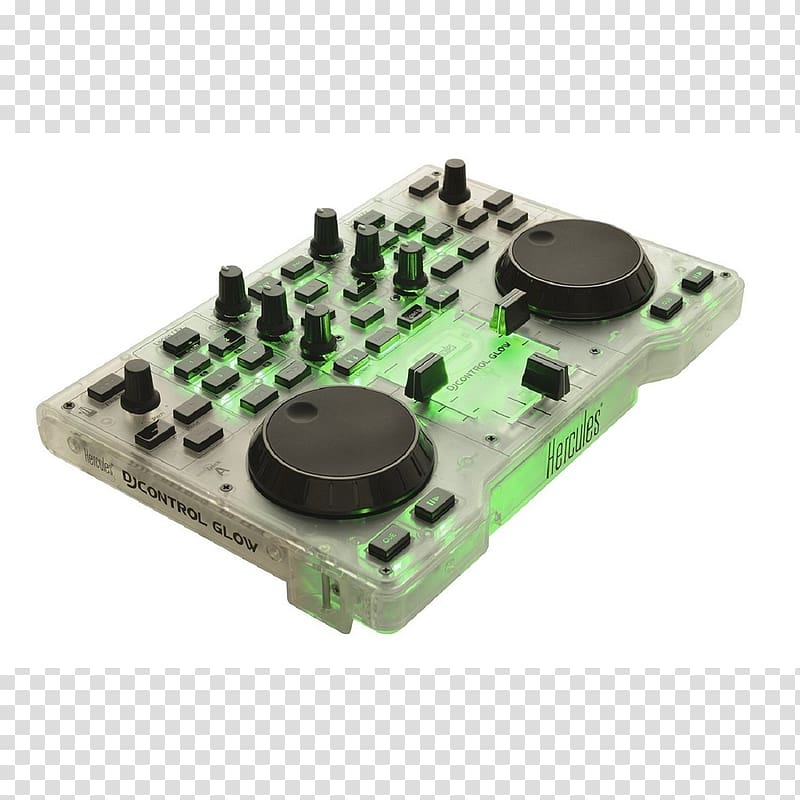 DJ controller Audio Mixers Disc jockey Hercules DJControl Glow MIDI Controllers, dj console transparent background PNG clipart