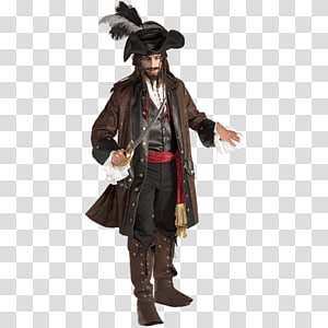 Jack Sparrow Halloween costume Piracy Clothing, Halloween transparent background PNG clipart thumbnail