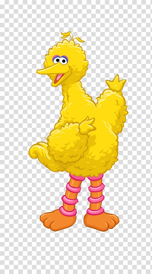 yellow chicken cartoon character , Big Bird Elmo Ernie Oscar the Grouch Cookie Monster, others transparent background PNG clipart
