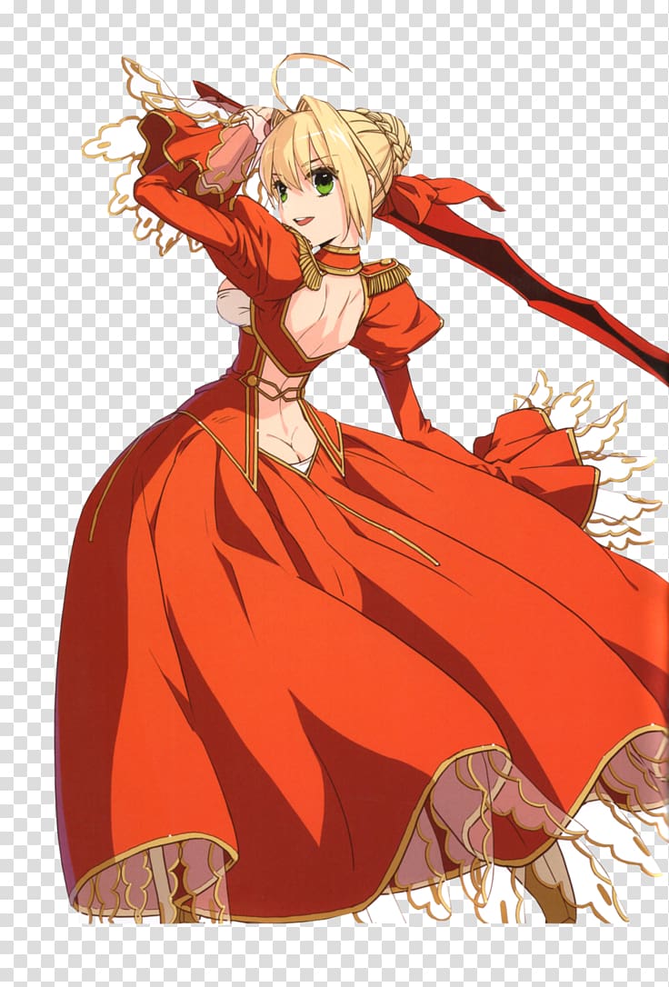 Saber Fate/Extra Fate/stay night Fate/Grand Order Type-Moon, red lightsaber transparent background PNG clipart