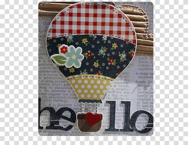 Hot air balloon Patchwork Textile Product, Fresh Summer Card transparent background PNG clipart