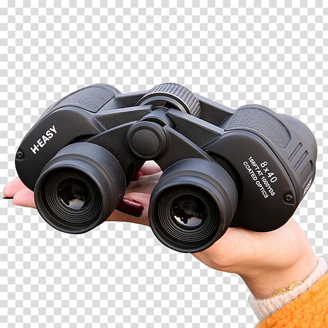Binoculars Optical telescope Magnification Monocular, Hand holding binoculars transparent background PNG clipart