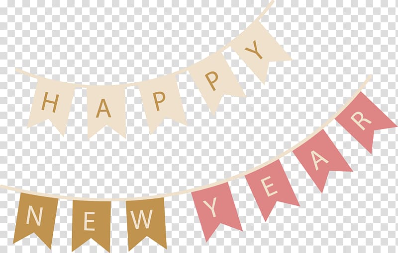 Party New Year Banner, Pull color flag transparent background PNG clipart