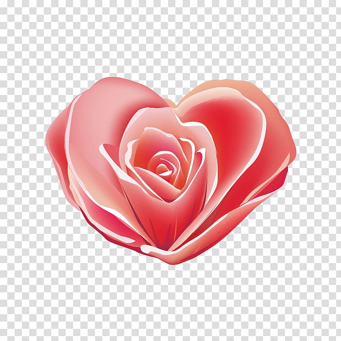 Valentine\'s Day Heart Icon, Rose three-dimensional transparent background PNG clipart