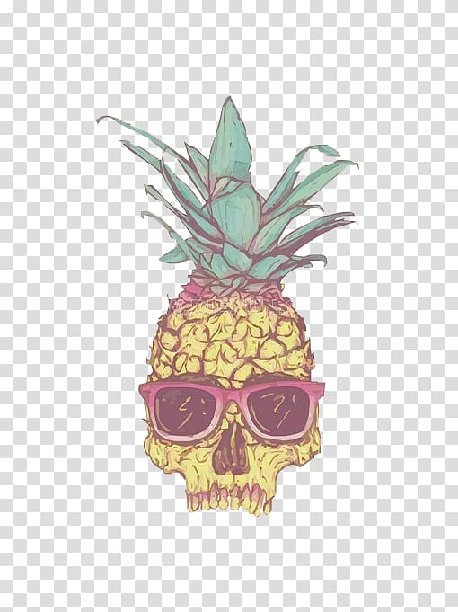 Pineapple Skull Calavera Drawing , Pineapple Skull transparent background PNG clipart