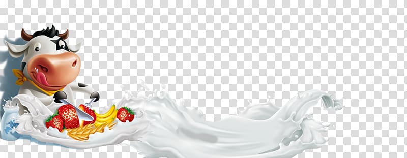 Juice Milkshake Cattle, Strawberry Cow transparent background PNG clipart