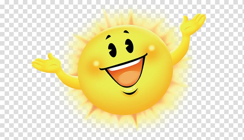 beautiful cute cartoon smiley sun transparent background PNG clipart