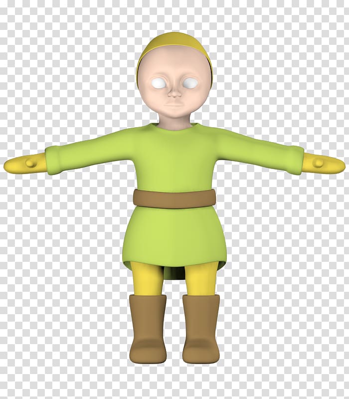 Figurine Finger Cartoon Character Fiction, low poly character t pose transparent background PNG clipart