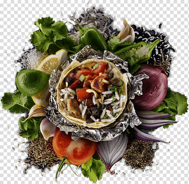 Burrito Mexican cuisine Chipotle Mexican Grill Culver City, cooking ingredients transparent background PNG clipart