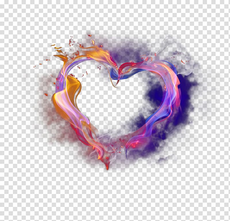 flame heart illustration, Light Euclidean , Textured color light effect transparent background PNG clipart