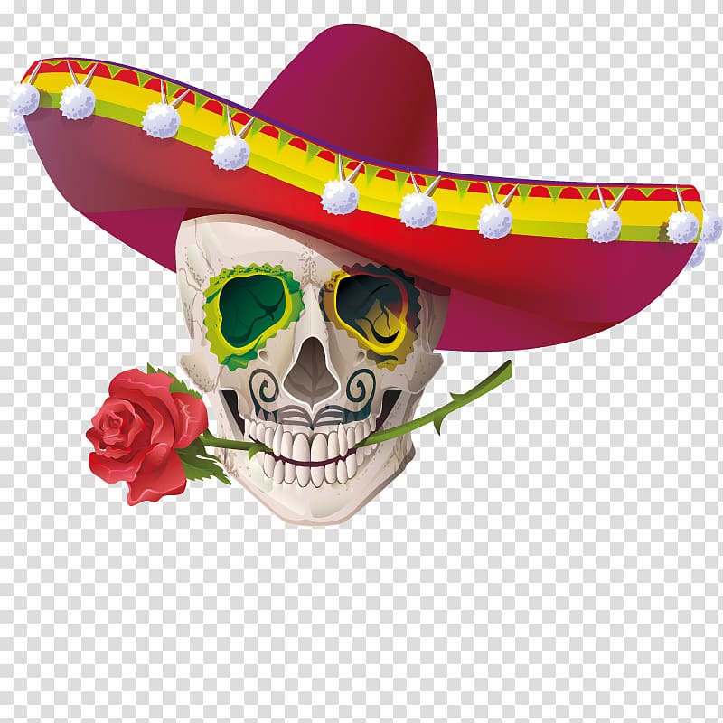 Cinco de Mayo , The shape of skulls transparent background PNG clipart