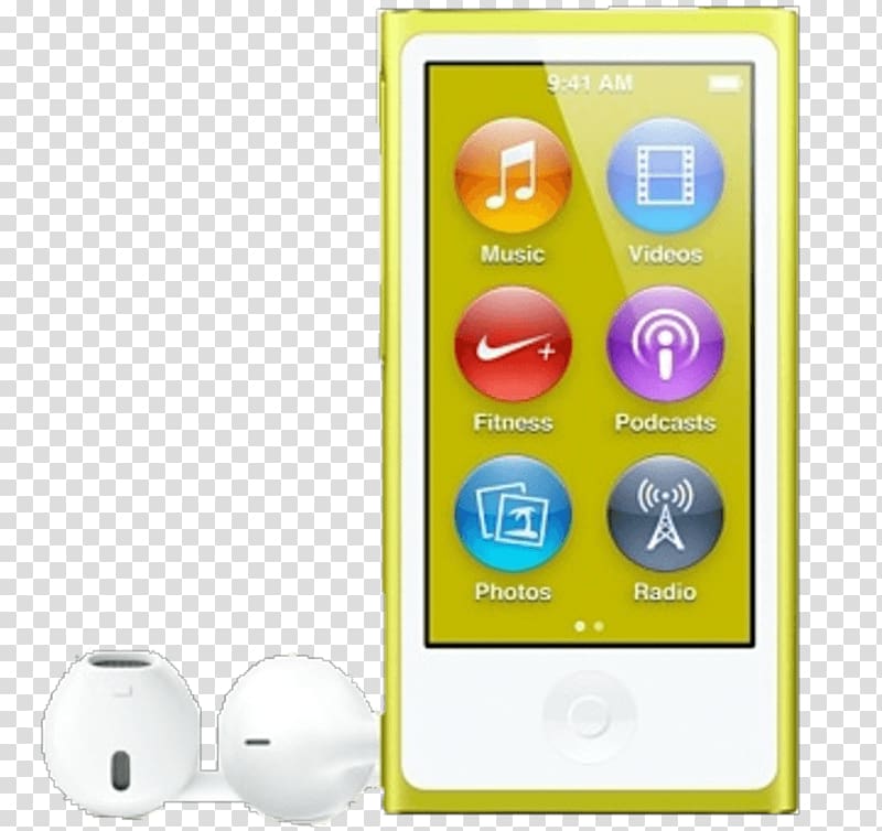 Apple iPod Nano (7th Generation) iPod touch Portable media player, ipod nano mp3 transparent background PNG clipart