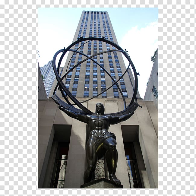 Rockefeller Center 30 Rockefeller Plaza Atlas Sculpture Art, building transparent background PNG clipart
